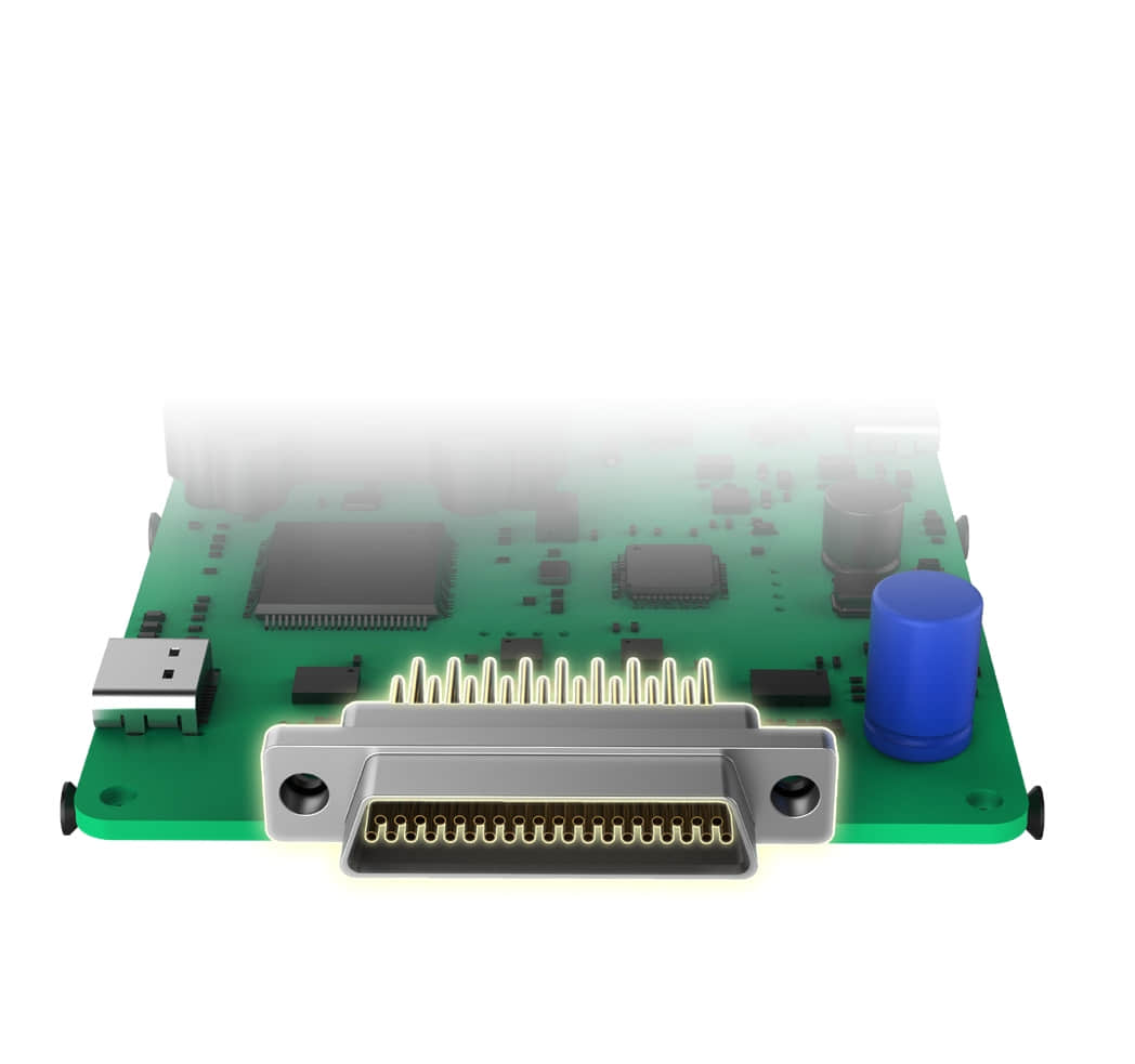 Aviation-grade J30J gold-plated terminal