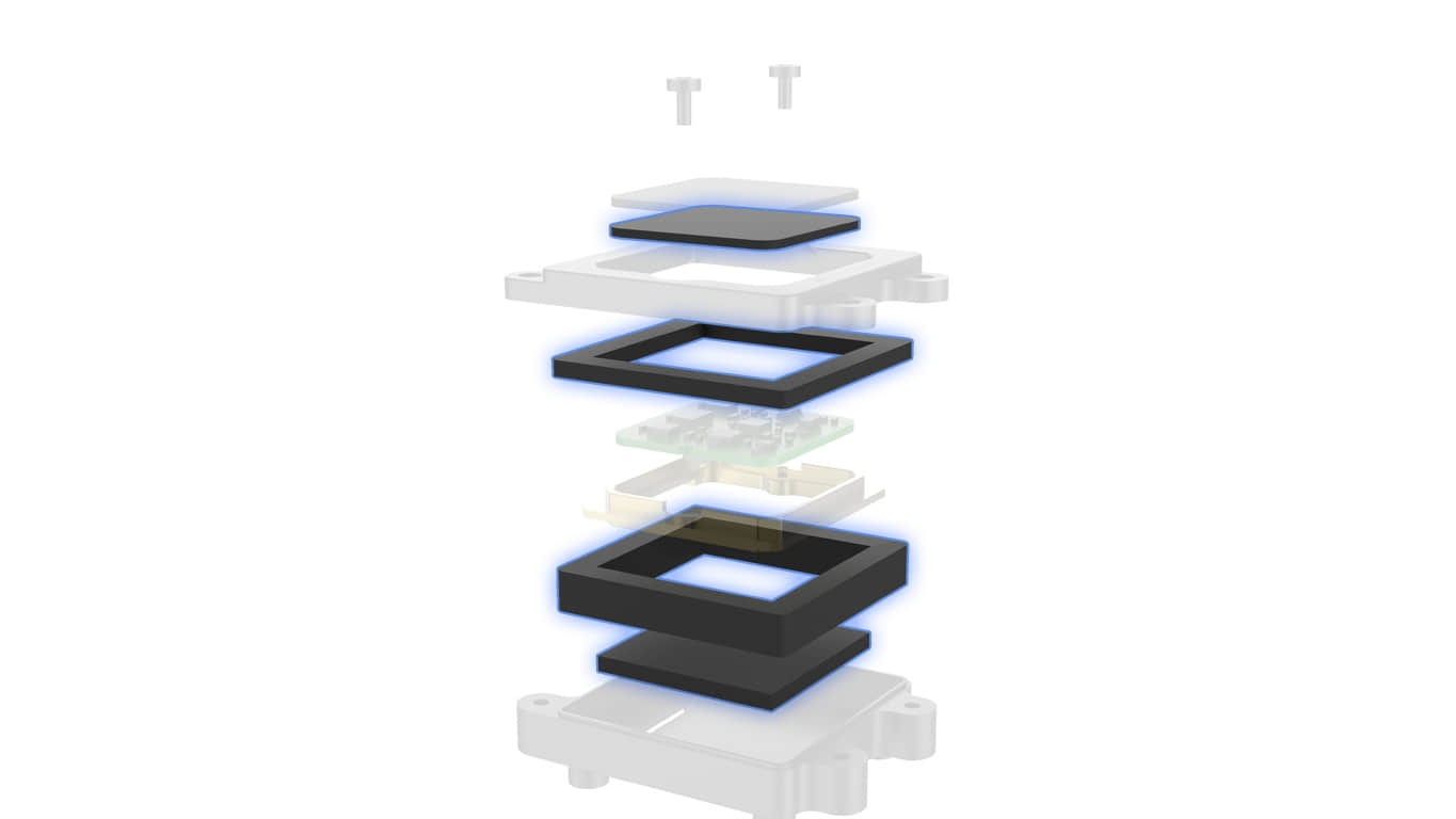 Full-cage integrated damping chamber