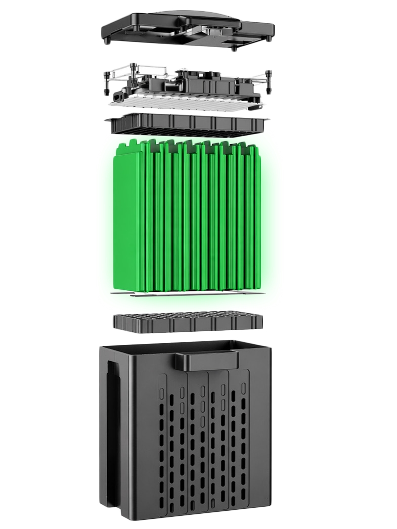 In-house smart battery with BMS